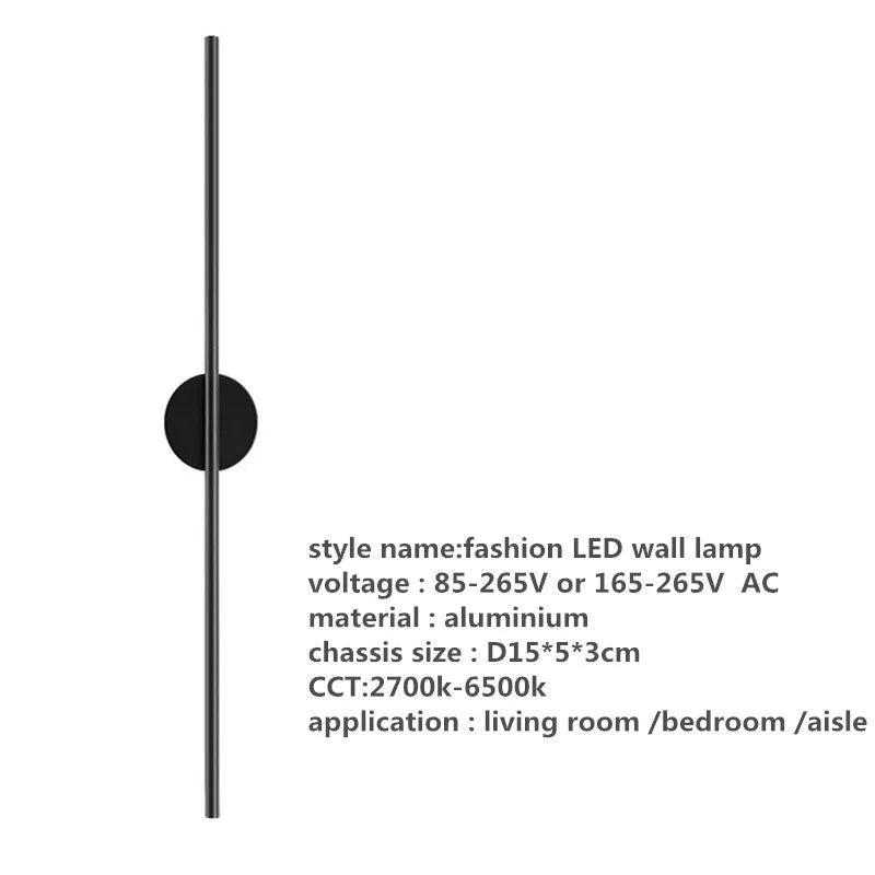 Linear Tube LED Wall Lamp for Modern Interior Decor