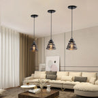 Spiral Swirl Pendant Lamp: Vintage E27 Ribbon Chandelier for Living Room & Kitchen