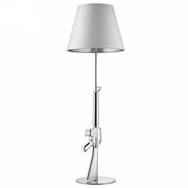 AK47 Guns Floor Lamp Electroplated Silver Golden Metal Art Deco Bedside Luxury Lamp