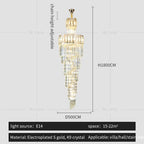 Villa Stair Chandelier: Luxury Post-modern Pendant Light for Hotel Lobby