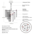 Crystal Bedroom Pendant Lamp: Designer Luxury Glass Lighting for Living Room