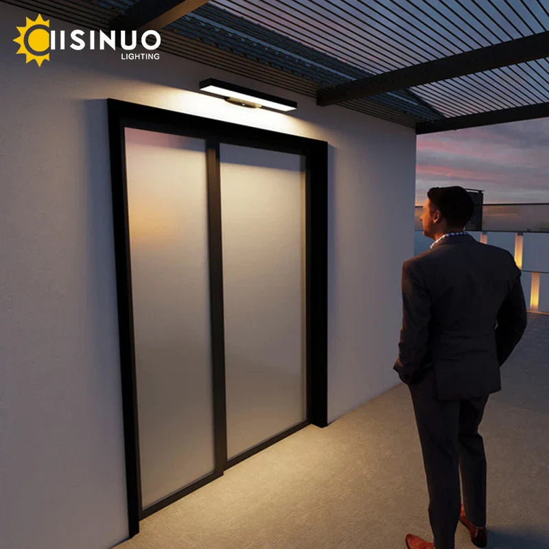 Dusk Dawn Motion Sensor Outdoor Wall Light Modern Sconces for House Garage Balcony