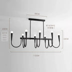 Nordic LED Glod Chandelier Retro Hanging Pendant Lamp for Living Room Decor