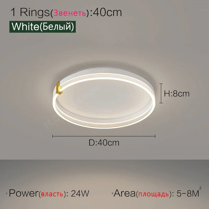 Nordic LED Ceiling Lamp 2023 - Modern Minimalist Bedroom Lighting