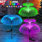 Solar Jellyfish Lawn Lights - Outdoor Fiber Optic Decor for Patio & Yard