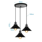Retro Industrial Pendant Ceiling Lamp E27 LED Chandelier Loft Light for Home Living Room