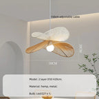 Hemp Pendant Lights: Wabi Sabi LED Indoor Lighting Fixtures