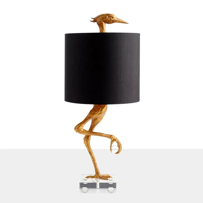 Ostrich Table Lamp - Unique American Bird Light for Home Decor