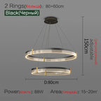 Simple Modern LED Chandelier - Luxury Nordic Design for Living Room, Bedroom, and Restaurant
