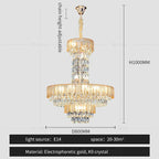 Crystal Chandelier: Postmodern Multi-layer Luxury for Villa, Hotel Lobby, and Living Room
