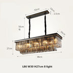 Retro Gold Black Metal LED Crystal Pendant Chandelier Loft Hanging Light