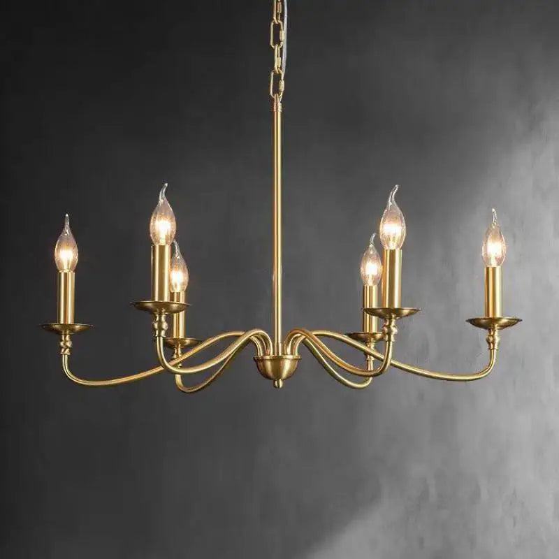 Modern Golden Candle Chandelier for Home Decoration Lighting