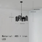 U-shaped Iron Chandelier Modern Minimalist LED Lighting for Home and Restaurant
