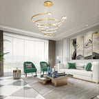 LED Ring Chandelier: Modern Nordic Hanging Light for Dining, Living Room, and Lobby