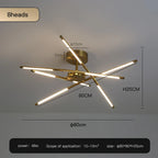 Stick Chandelier for Living Room Dining Kitchen LED Lighting Fixtures