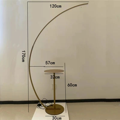 Arc LED Floor Lamp with Remote Control - Nordic Minimalist Design