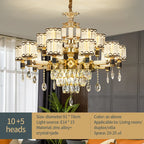 Luxury Crystal Chandelier Dining Living Room Bedroom Pendant Lamp