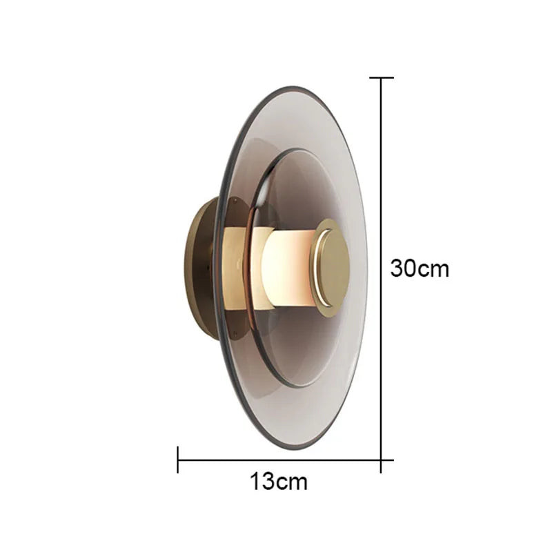 Glass Wall Lamp: Nordic Minimalist LED for Dining, Living, Bedroom