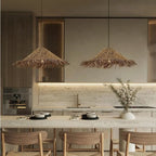 Rattan Pendant Chandelier Light Fixtures | Wabi Sabi E27 LED Luminarias