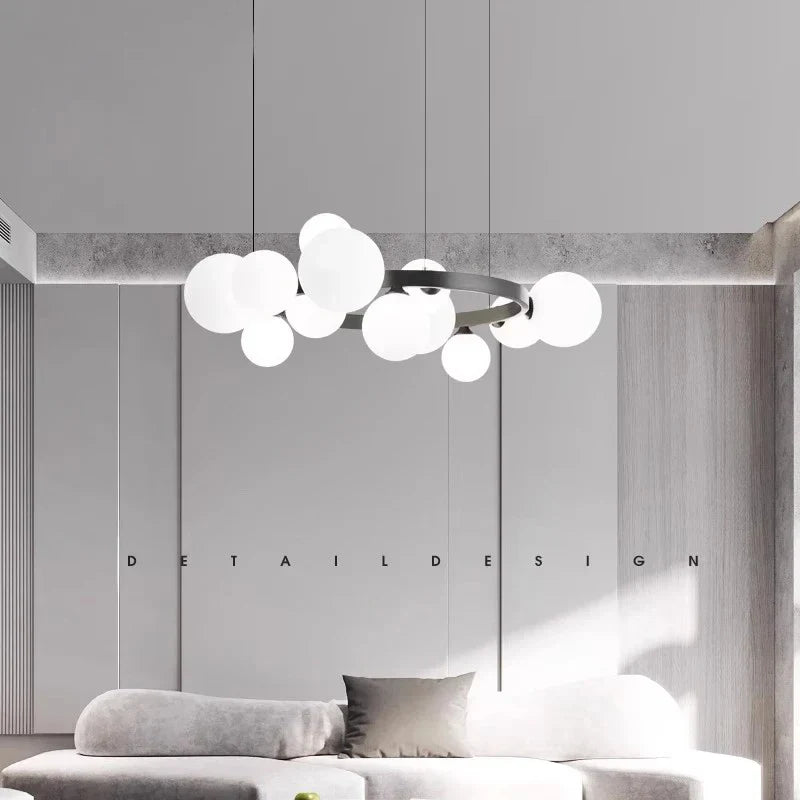 Glass Magic Bean Chandelier - Minimalist Luxury Nordic Modern Lamp