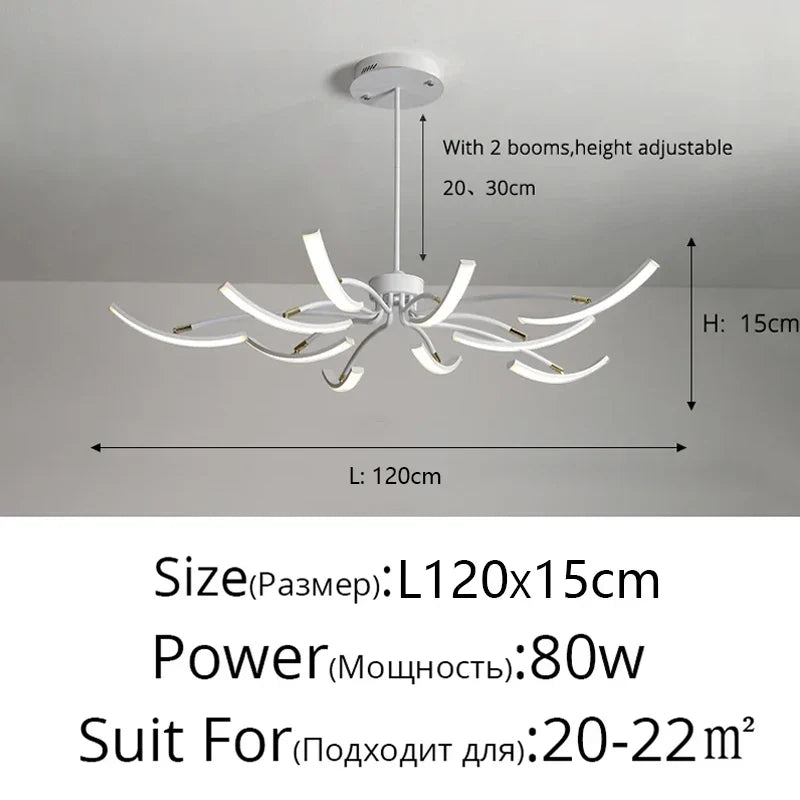 LED Chandeliers for Modern Living Room Bedroom Study Kitchen Lighting