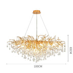 Modern Gold Chrome Crystal Chandelier Ceiling Pendant Light Fixtures