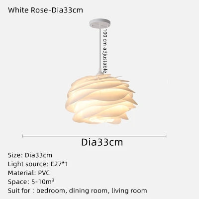 CARMINA Rose Flower Pendant Lights for Kitchen Bedroom Living Room