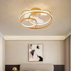 LED Ceiling Fan with Remote Control, Modern Silent Lighting Fixture for Bedroom and Dining Room