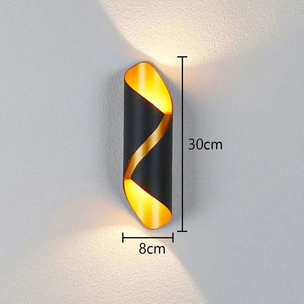 Modern Nordic Aluminum LED Wall Lamp for Living Room Bedroom Bedside Sconce