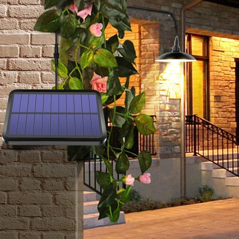 Solar Double-Head Chandelier Light with Remote Control