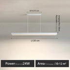 Modern Linear LED Chandelier Pendant Lights for Dining Table Kitchen Bar