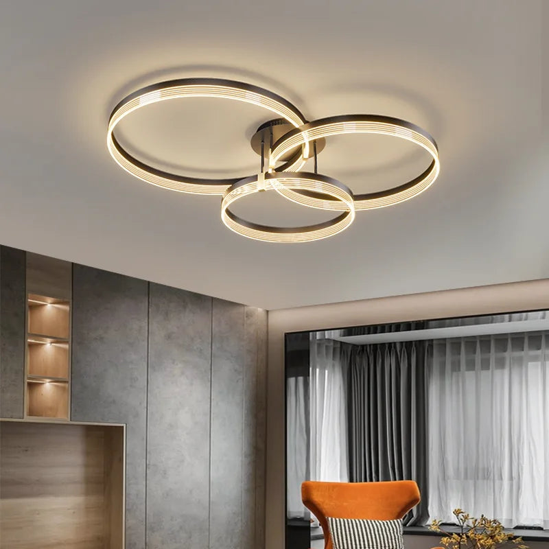 Modern Minimalism Round Ring Ceiling Lamp LED Lighting Fixture