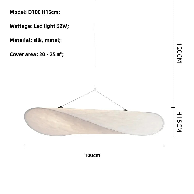 Nordic Silk LED Pendant Lights | Wabi Sabi Lustre Luminarias Chandelier