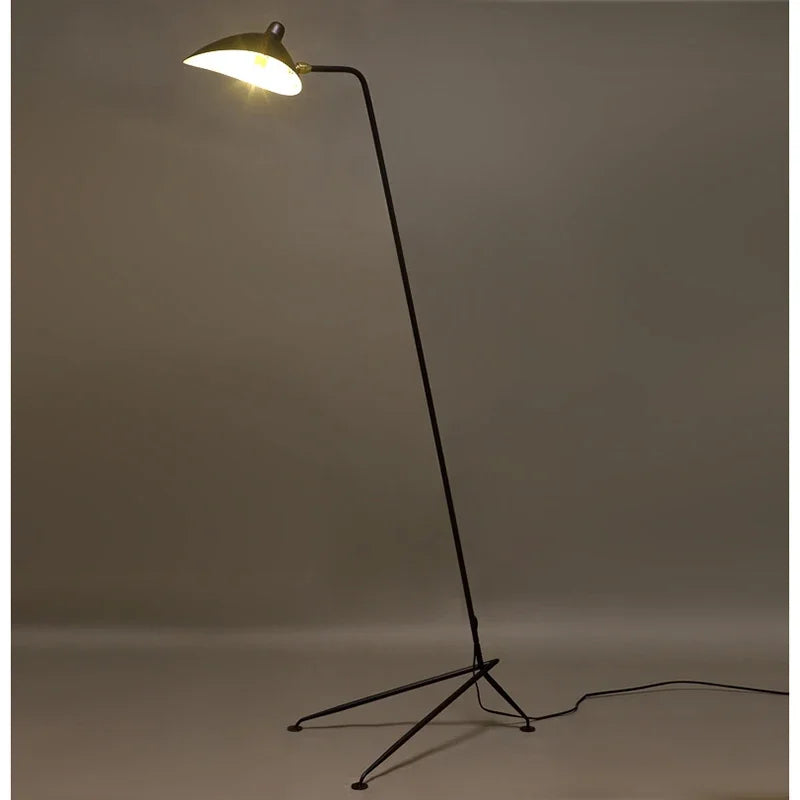 Black Aluminum Nordic LED Floor Lamp for Living Room, Bedroom - Standing Tall E27 Light