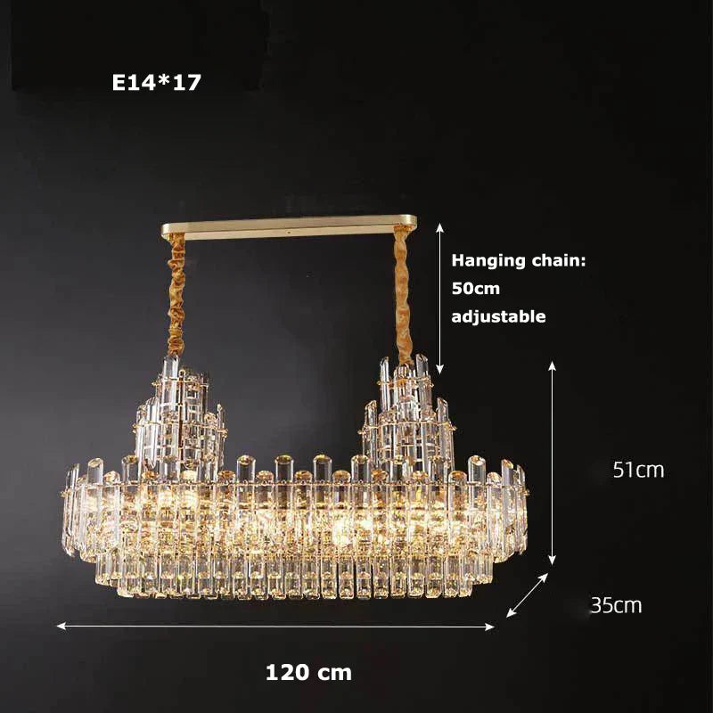 Modern Luxury Crystal Chandelier for Duplex Living Room, Dinning Decor Suspended Light