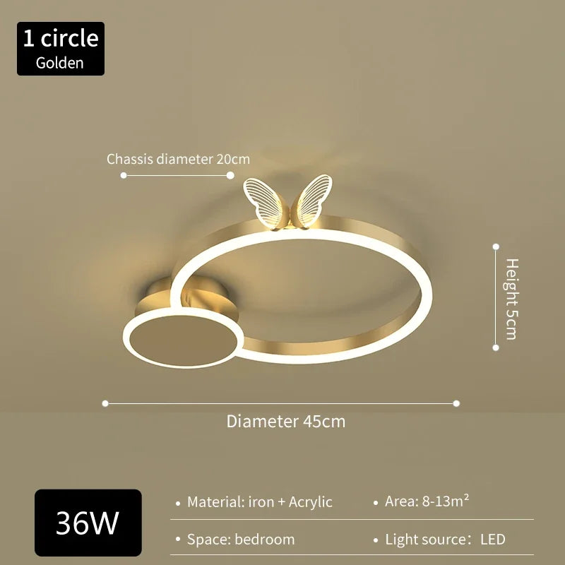 Butterflies Ceiling Light: Modern Luxury Home Lighting Fixture