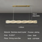 Elegant LED Crystal Chandelier for Dining Room and Kitchen Lighting