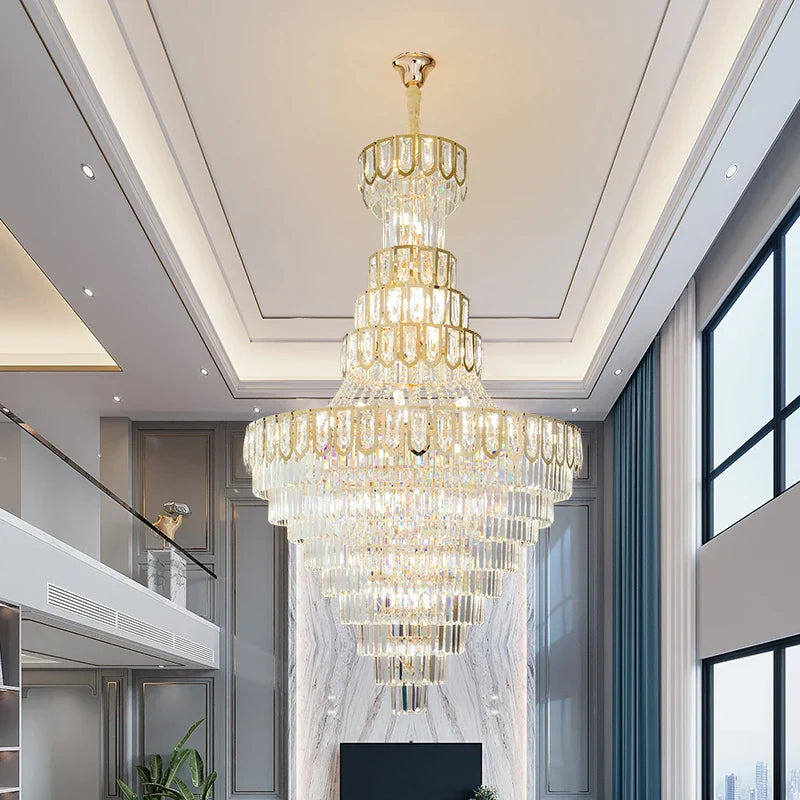Elegant Crystal Chandelier for Luxury Living Room Decor