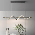 Modern Curved Dining Table Pendant Lamp LED Suspension Lighting