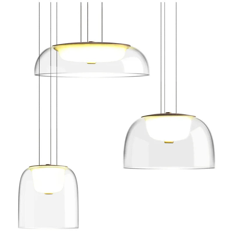 Glass Pendant Light: Modern Nordic Suspension Lighting for Bedroom, Living, Dining, Kitchen, Bar