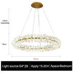 Luxury Crystal Chandelier LED Ceiling Light for Modern Living Room & Bedroom