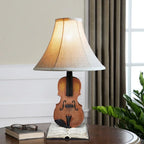 Kids Violin LED Table Lamp for Bedroom - Modern Fabric Stand Light