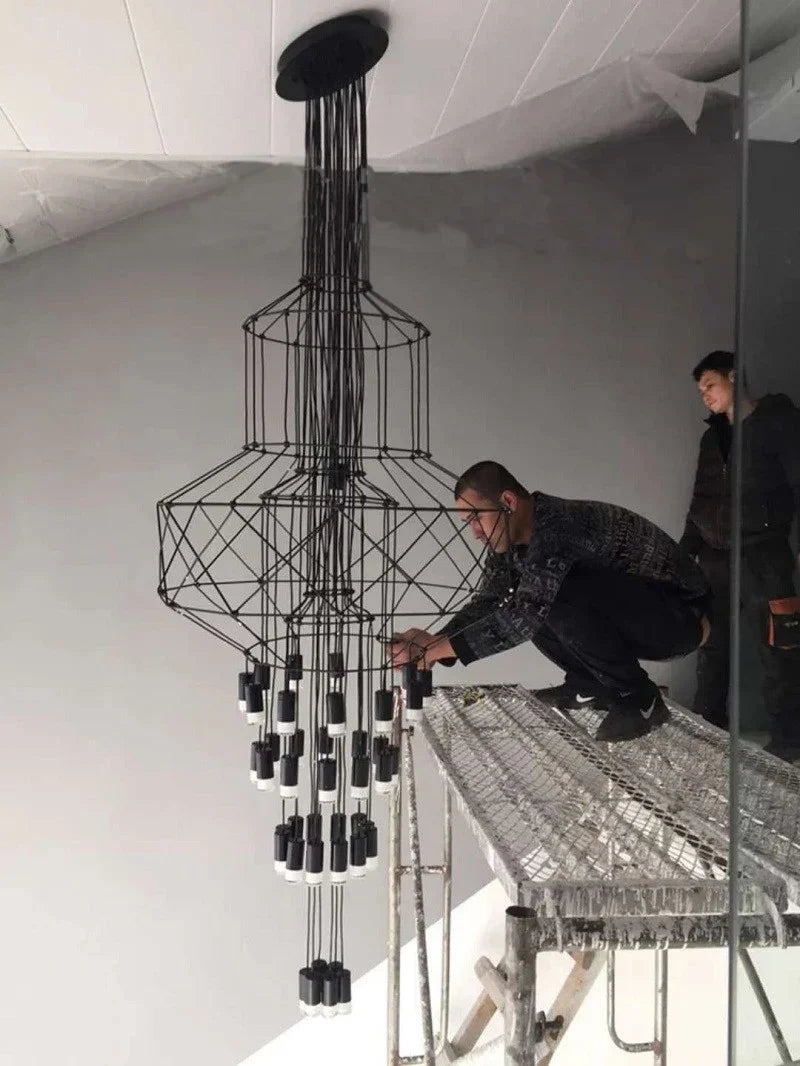 Wireflow Chandelier Pendant Light for Modern Kitchen Living Room Décor