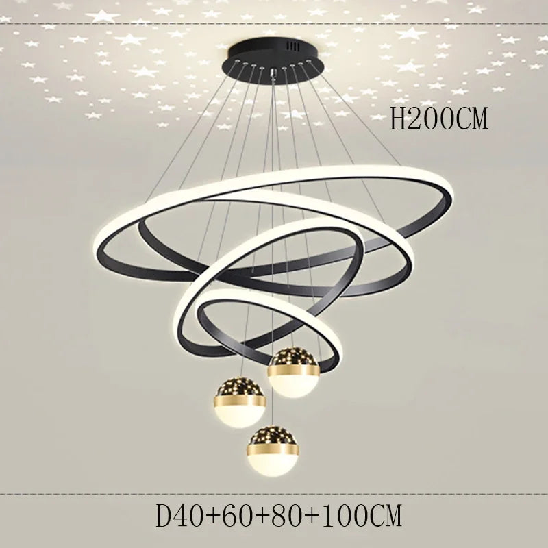Nordic Dining Pendant Lamp for Living Room Ceiling Chandelier Lighting
