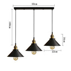 Retro Industrial Pendant Ceiling Lamp E27 LED Chandelier Loft Light for Home Living Room