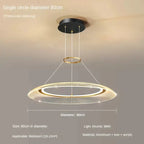 LED Ring Chandelier: Luxury Living Room Lighting Fixture