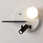 Modern LED Reading Wall Lamp with USB Charging, Nordic Sconce Light for Hotel Bedroom