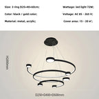 LED Ring Chandelier: Modern Nordic Hanging Light for Dining, Living Room, and Lobby