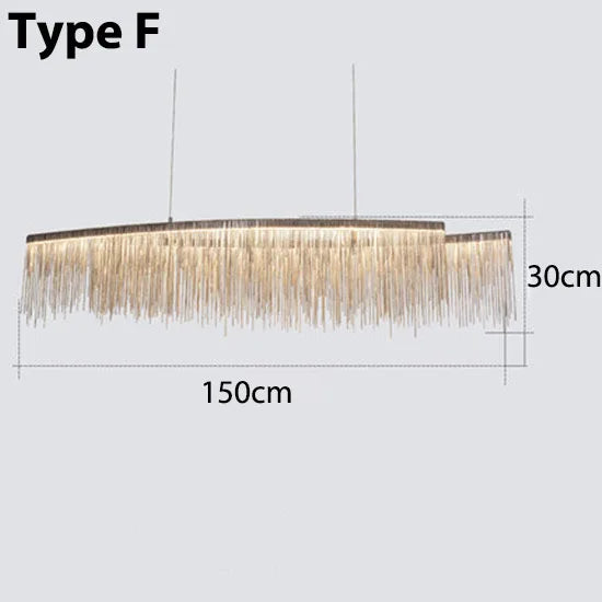 Retro Hanging Chain Chandelier for Restaurant Decor