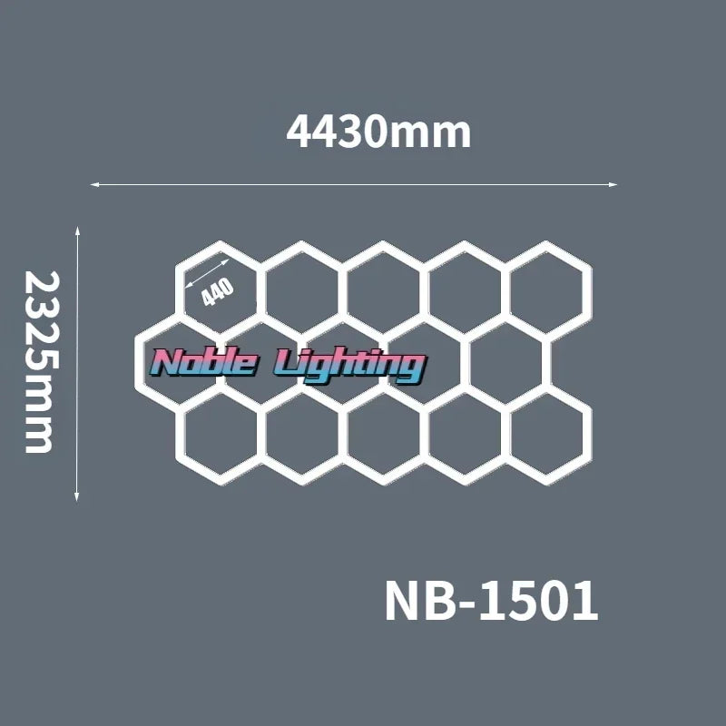 Hexagon LED Ceiling Light for Barbershop and Garage Hair Salon